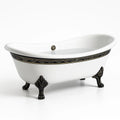 Freistehende Badewanne aus Acryl mit Verzierungen