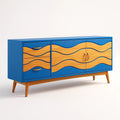 Sideboard Blau Holz MDF 150x40x80cm